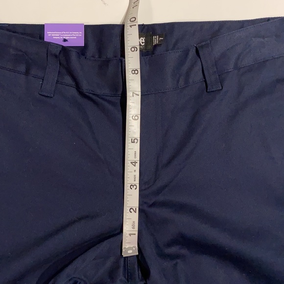 Lee Uniforms SZ 7 Juniors Low Rise Bootcut Navy Pants New D23 - Picture 8 of 13